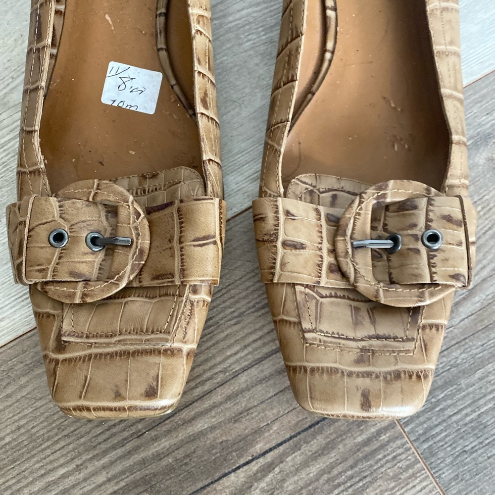 NINE WEST CROCODILE PRINT ABAY FLATS SLIP ON LOAFERS SHOES - Picture 2 of 10
